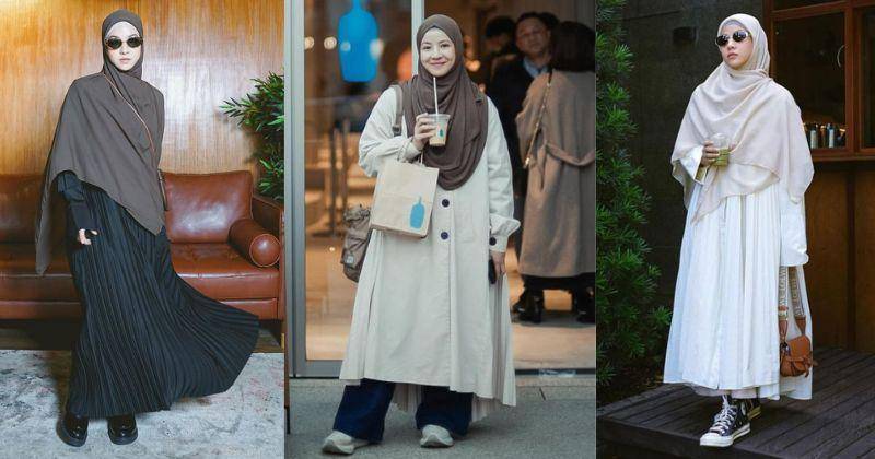 7 Gaya Natasha Rizky dengan Gamis, Syar’i namun Tetap Stylish
